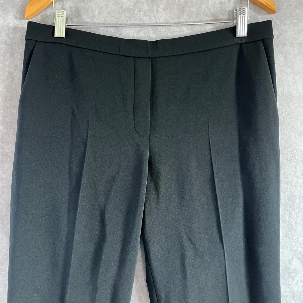 Theory Treeca Pull On Admiral‎ Crepe Pants Womens 12 Black Tapered K0109203